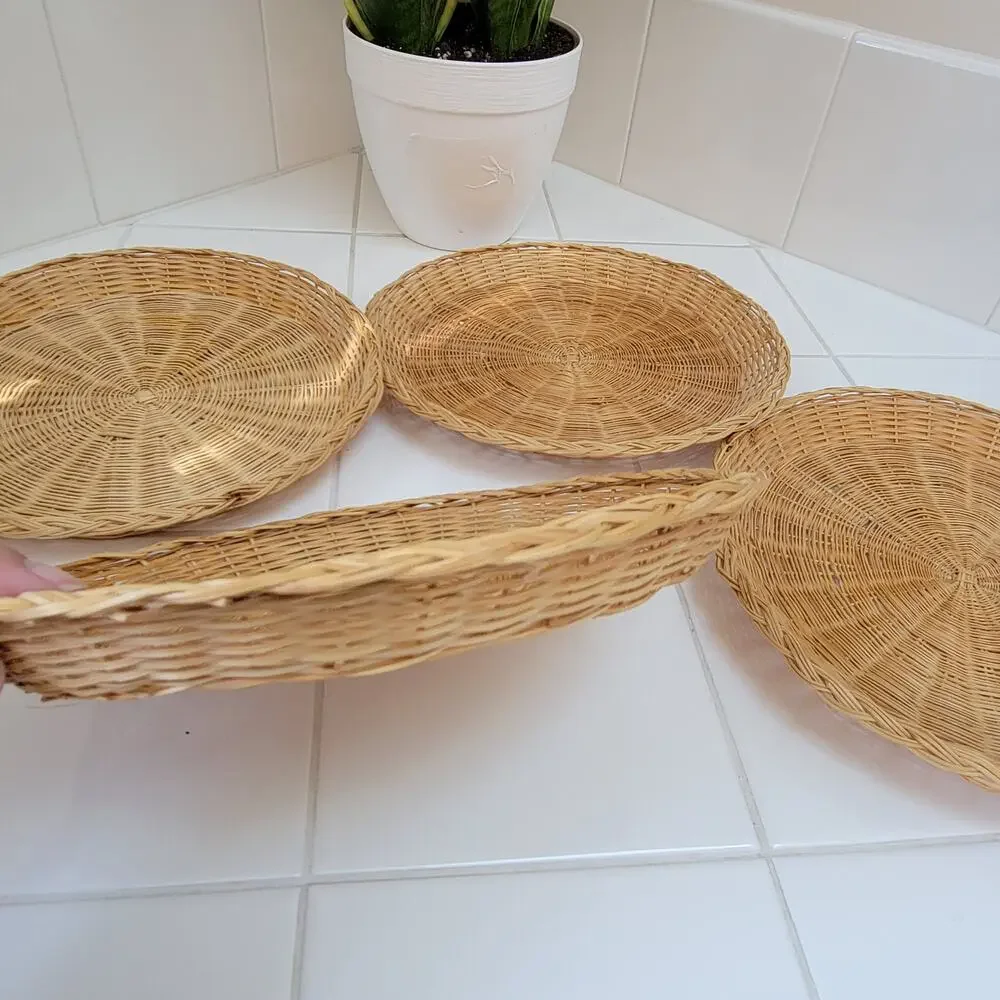Set of 4 Baskets for Wall Hanging or to Hold Paper Plates